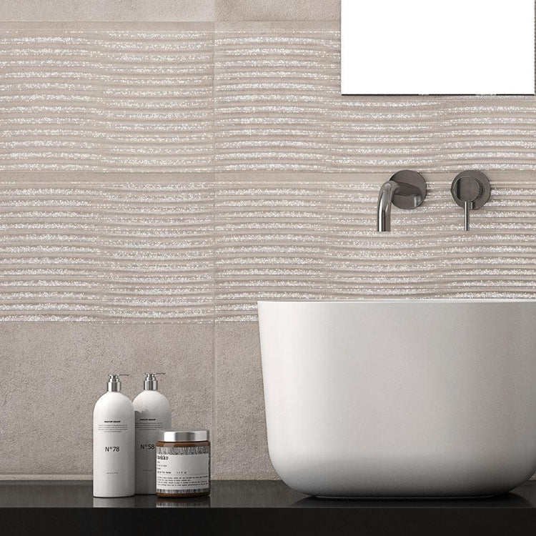 Dec Cosmos Grey Wavy Porcelain Tile | Tile Club
