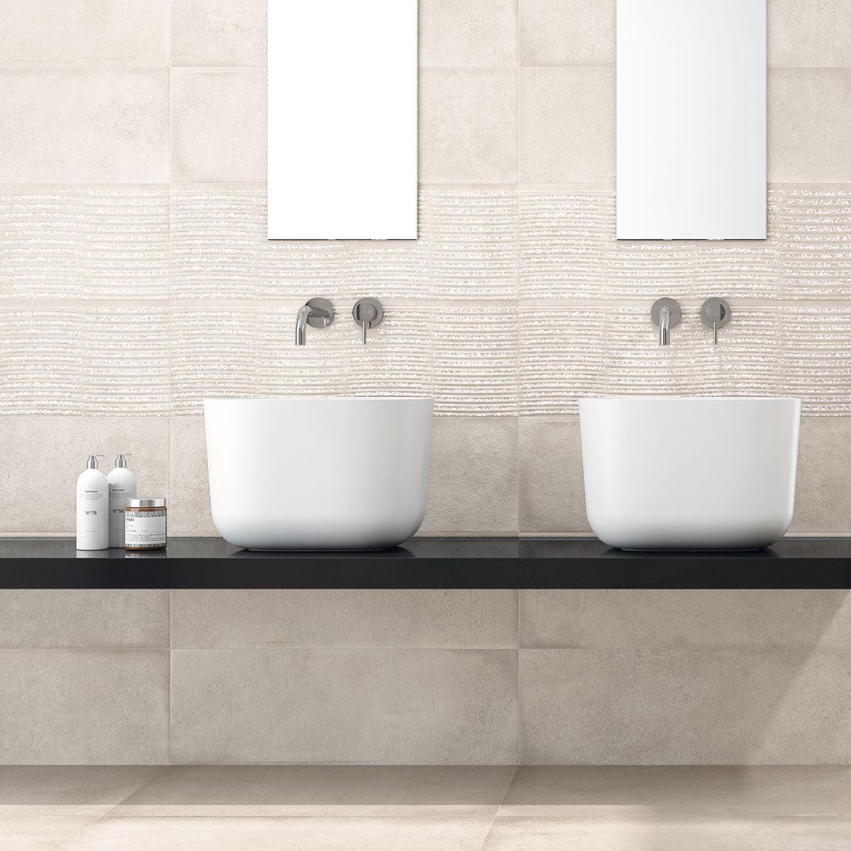 Dec Cosmos White Wavy Porcelain Tile | Tile Club