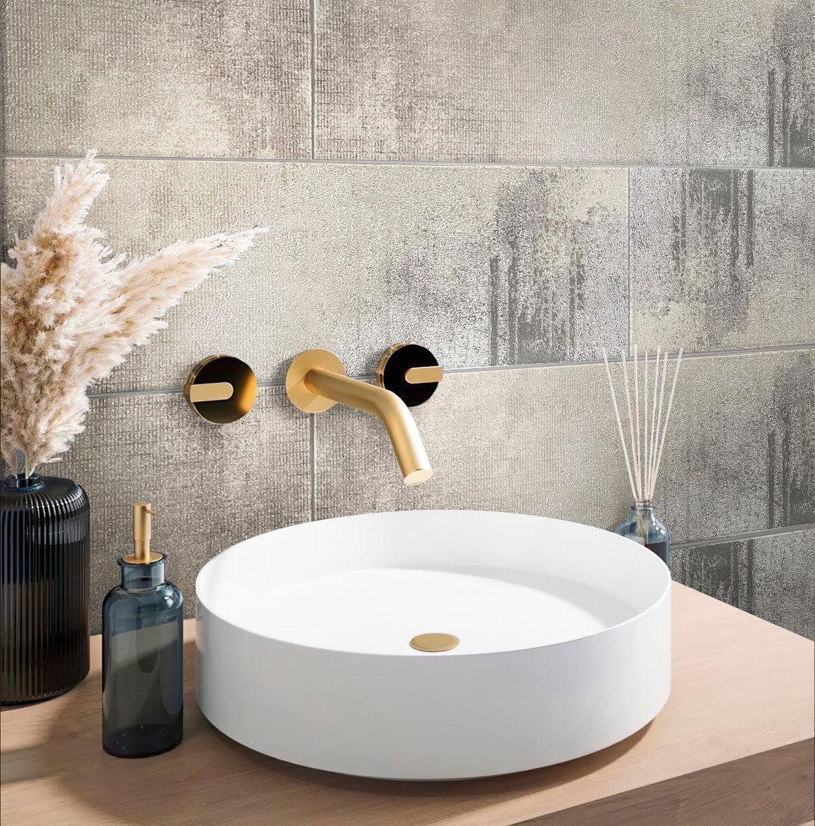  Bathroom Sink with Dec.Mistery Grey B S-97 Backsplash