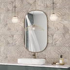 Slatestone Decor Tropic Pearl Porcelain Bathroom Backsplash Accent Wall