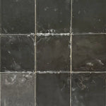 Corwin Coal Gloss Ceramic Square Tile 4"x4" | Tile Club