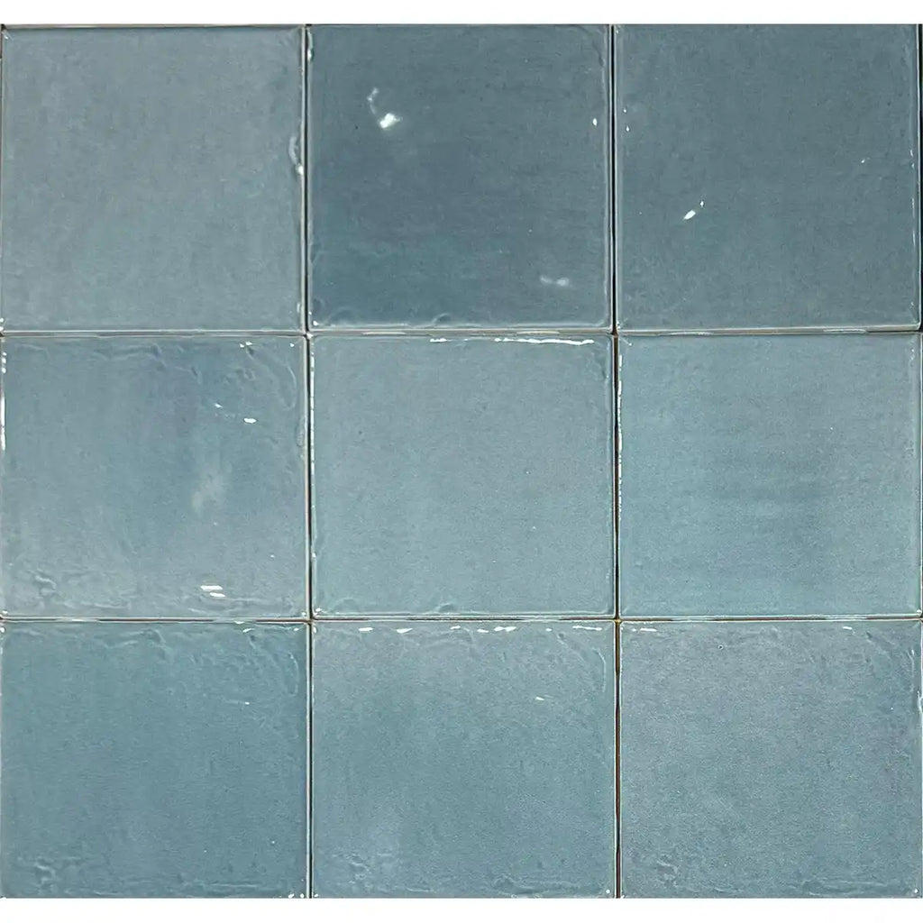 Corwin Sky Gloss Ceramic Square Tile 4"x4" | Tile Club