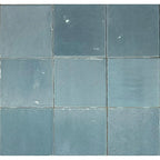 Corwin Sky Gloss Ceramic Square Tile 4"x4" | Tile Club