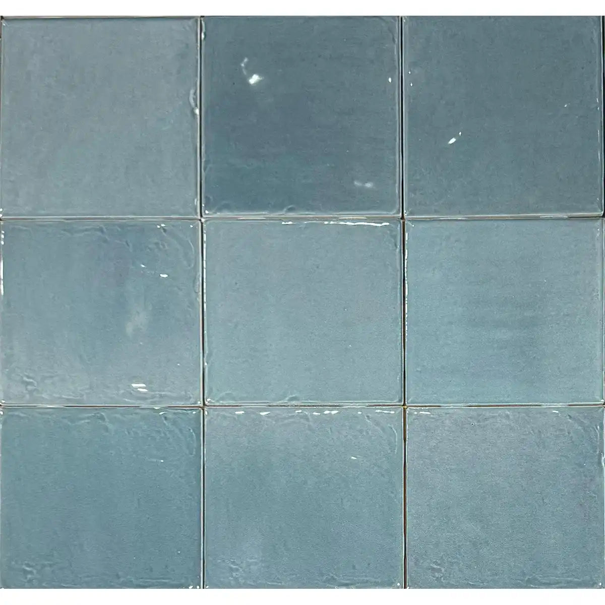 Corwin Sky Gloss Ceramic Square Tile 4"x4" | Tile Club