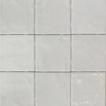 Corwin Snow Gloss Ceramic Square Tile 4"x4" | Tile Club