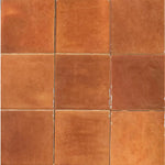Corwin Terracotta Gloss Ceramic Square Tile 4"x4" | Tile Club
