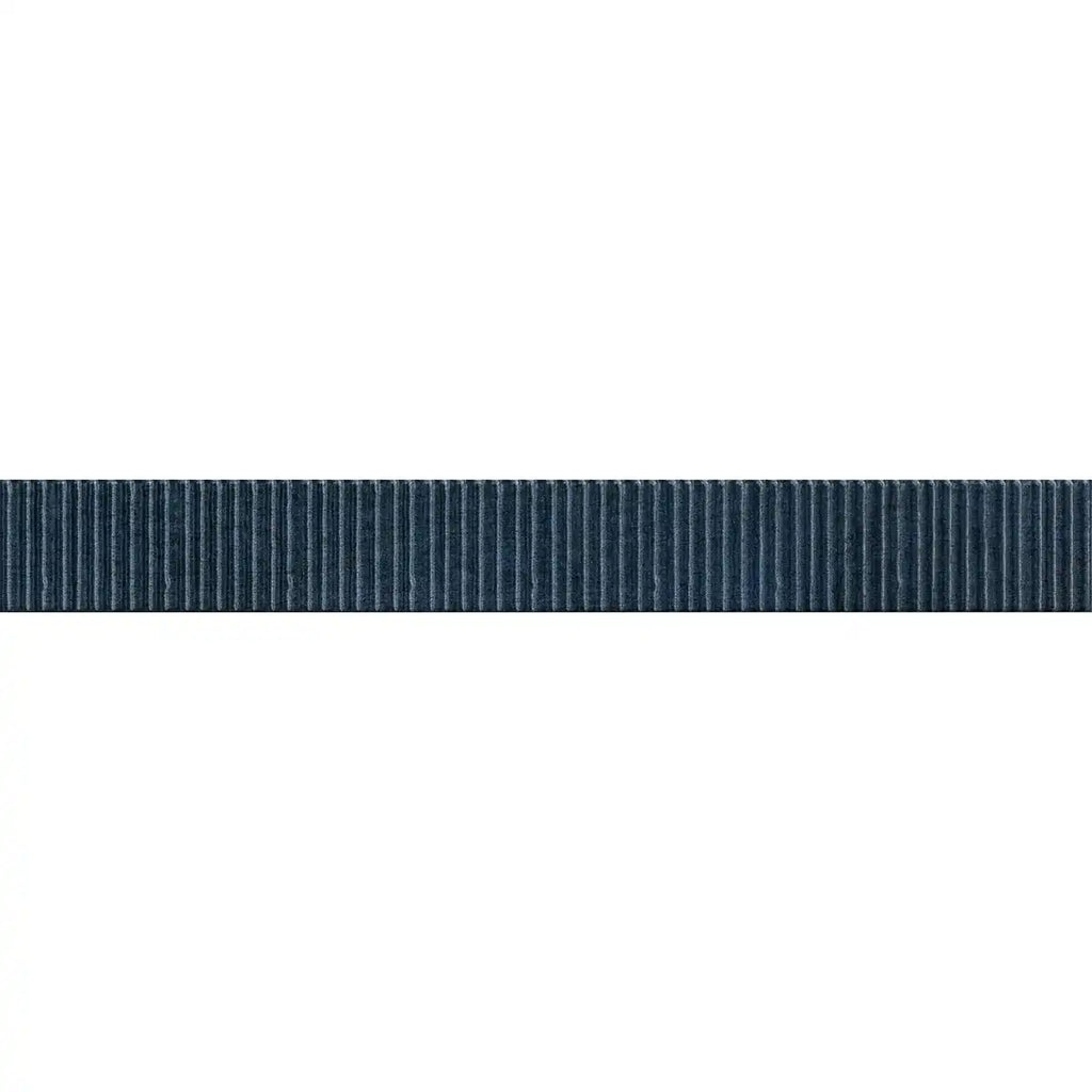 Malden Ridged Naval Gloss Ceramic Tile 2"x17" | Tile Club