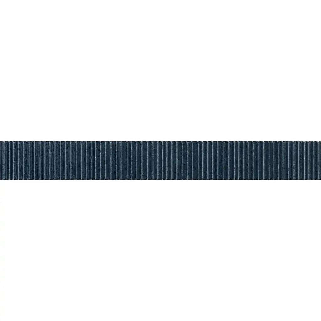 Malden Ridged Naval Gloss Ceramic Tile 2"x17" | Tile Club