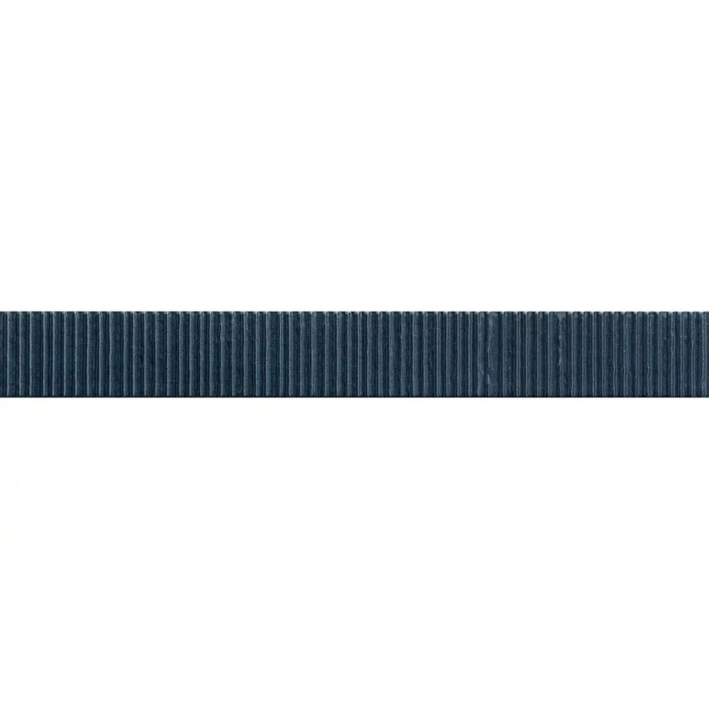 Malden Ridged Naval Gloss Ceramic Tile 2"x17" | Tile Club