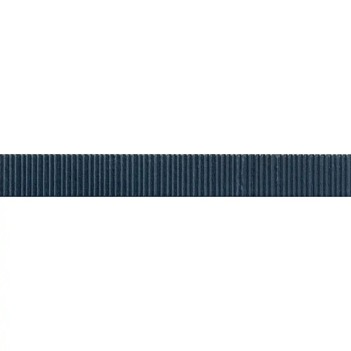Malden Ridged Naval Gloss Ceramic Tile 2"x17" | Tile Club