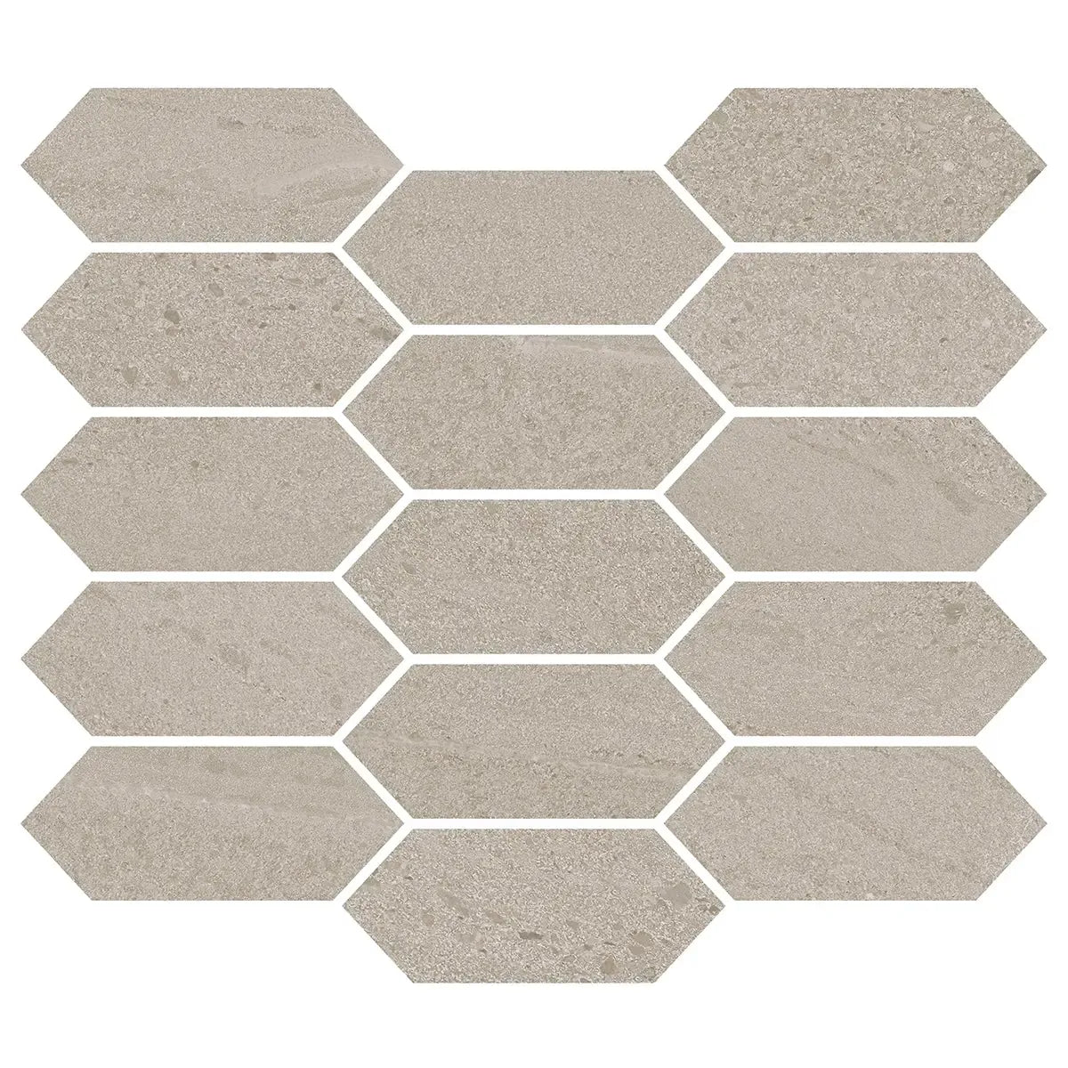 Denali Beige Concrete Look Ceramic Mosaic Tile | Tile Club