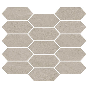 Denali Beige Concrete Look Ceramic Mosaic Tile Sample | Tile Club