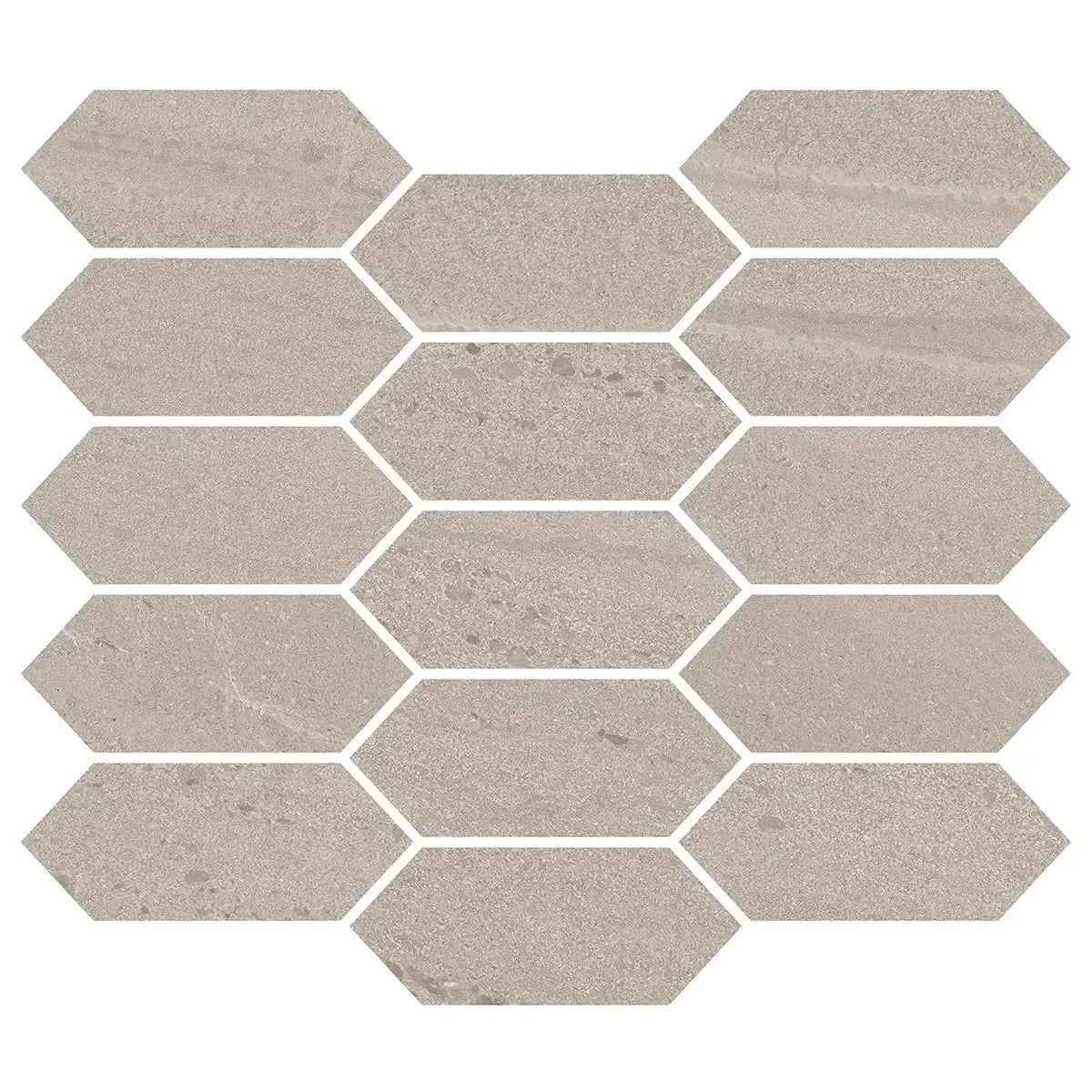 Denali Beige Concrete Look Ceramic Mosaic Tile | Tile Club