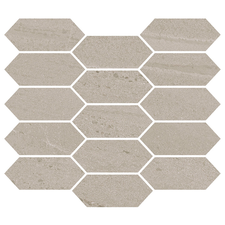 Denali Beige Concrete Look Ceramic Mosaic Tile | Tile Club