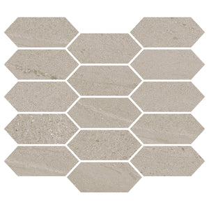 Denali Beige Concrete Look Ceramic Mosaic Tile | Tile Club