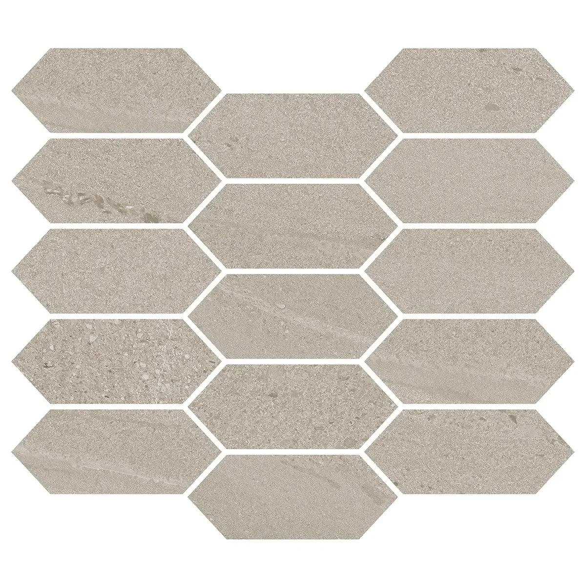Denali Beige Concrete Look Ceramic Mosaic Tile | Tile Club