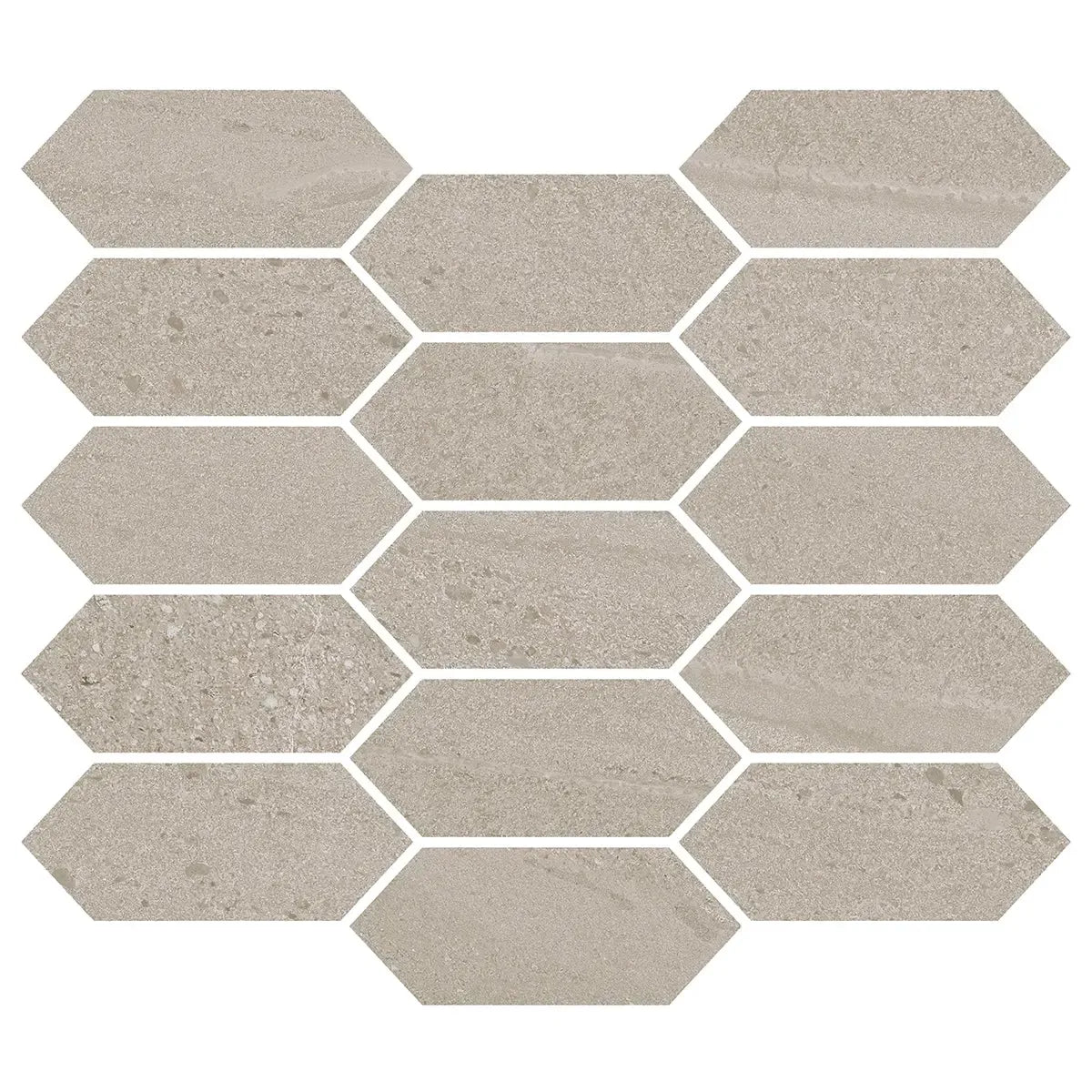Denali Beige Concrete Look Ceramic Mosaic Tile | Tile Club