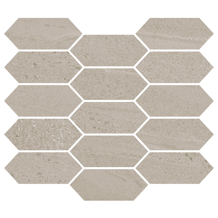 Denali Beige Concrete Look Ceramic Mosaic Tile | Tile Club