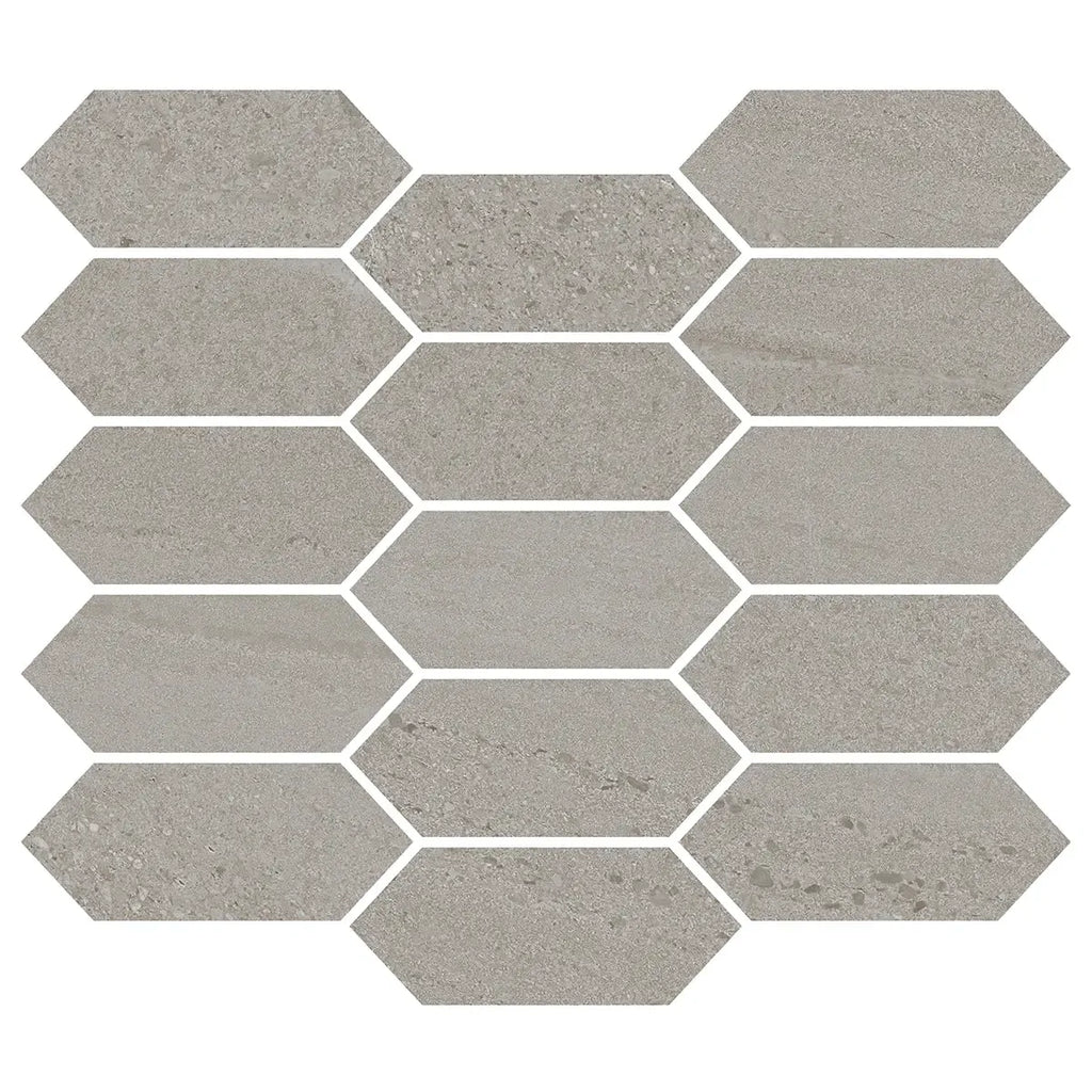 Denali Gray Concrete Look Ceramic Mosaic Tile | Tile Club