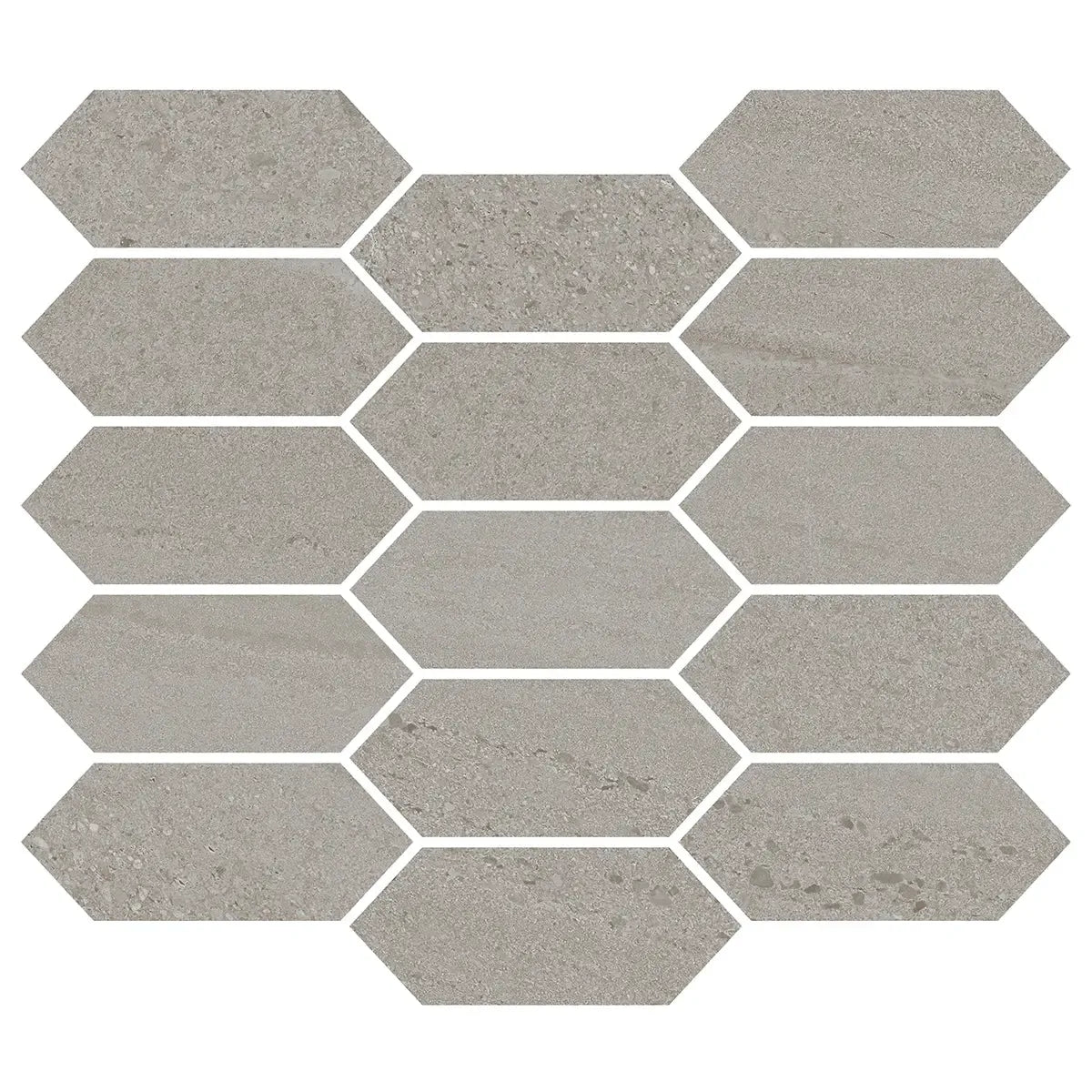 Denali Gray Concrete Look Ceramic Mosaic Tile | Tile Club