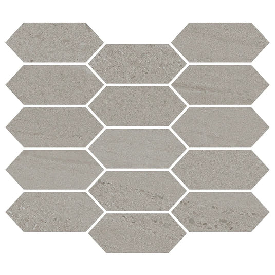 Denali Gray Concrete Look Ceramic Mosaic Tile Sample | Tile Club