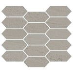 Denali Gray Concrete Look Ceramic Mosaic Tile Sample | Tile Club