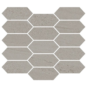 Denali Gray Concrete Look Ceramic Mosaic Tile Sample | Tile Club