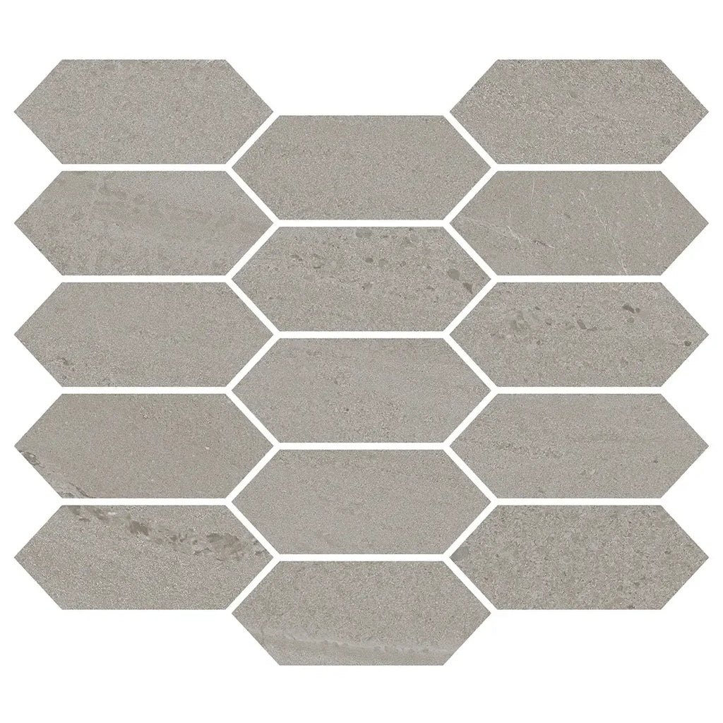 Denali Gray Concrete Look Ceramic Mosaic Tile | Tile Club
