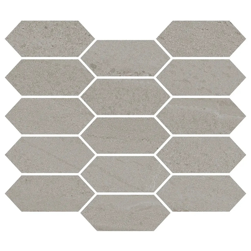 Denali Gray Concrete Look Ceramic Mosaic Tile | Tile Club