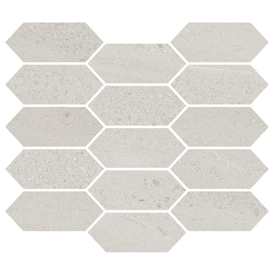 Denali Off-White Concrete Look Ceramic Mosaic Tile | Tile Club