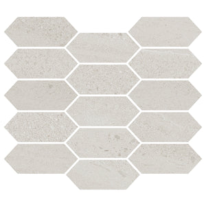 Denali Off-White Concrete Look Ceramic Mosaic Tile | Tile Club