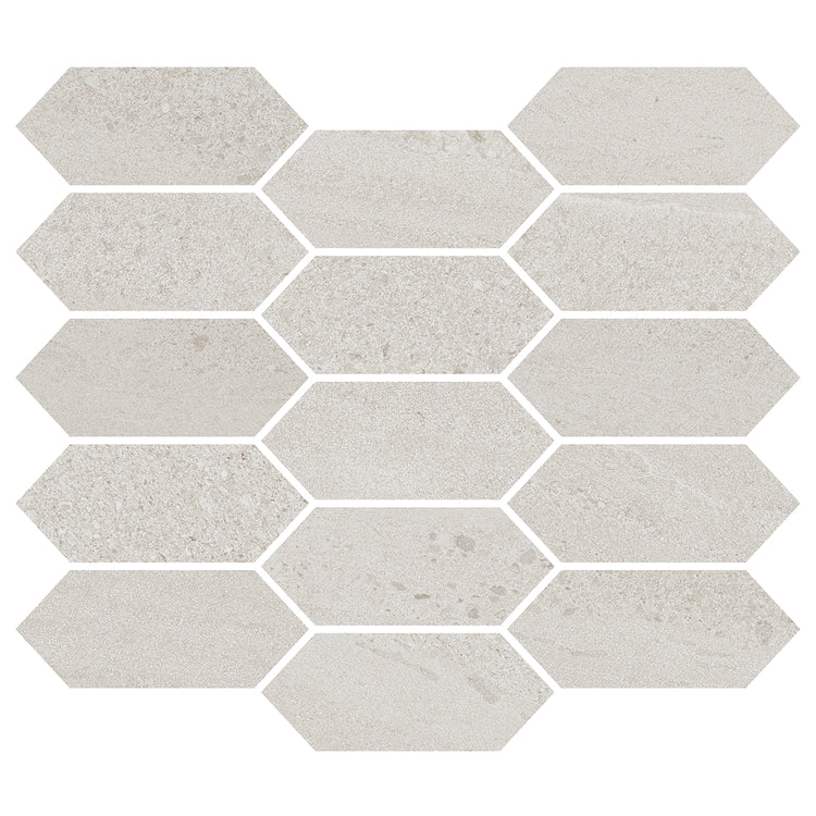 Denali Off-White Concrete Look Ceramic Mosaic Tile | Tile Club