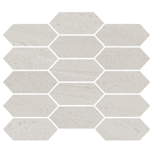 Denali Off-White Concrete Look Ceramic Mosaic Tile | Tile Club