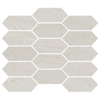 Denali Off-White Concrete Look Ceramic Mosaic Tile | Tile Club