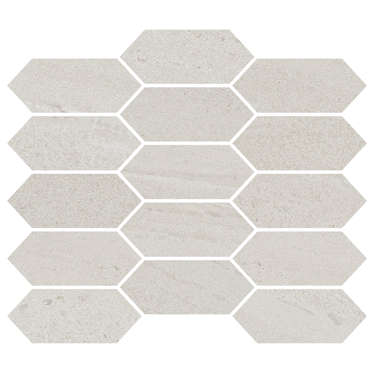 Denali Off-White Concrete Look Ceramic Mosaic Tile | Tile Club