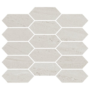 Denali Off-White Concrete Look Ceramic Mosaic Tile | Tile Club