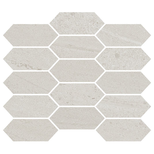 Denali Off-White Concrete Look Ceramic Mosaic Tile | Tile Club