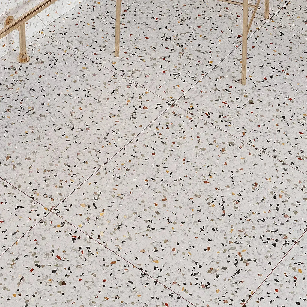Desert Sand Terrazzo Square Porcelain Tile | Tile Club