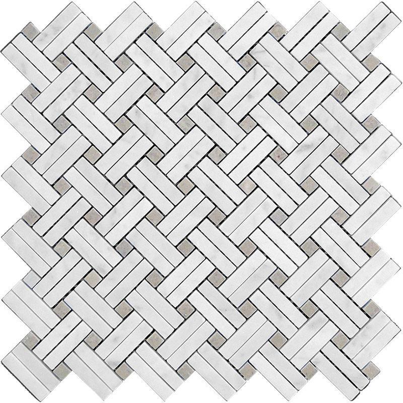 diagonal marble mosaic tile