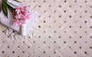 Diagonal Double Weave Crema Marfil Marble Mosaic Tile | Tile Club