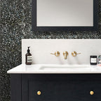 Diamond Black Glass Pebble Mosaic Tile | Tile Club