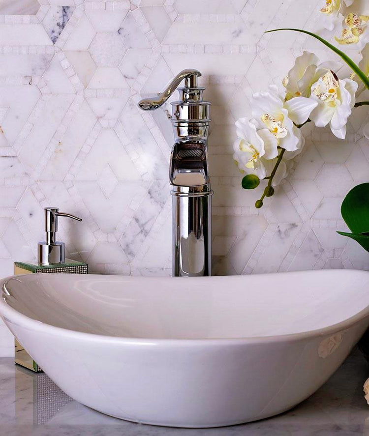 calacatta gold marble mosaic tile