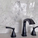 Diamond & Hex Calacatta Gold Marble Mosaic Tile