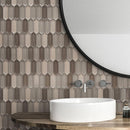 Dimension Taupe Mix Beveled Picket Porcelain Mosaic Tile