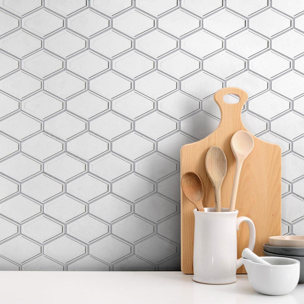 Dimension White Mini Diamond | Tile Club