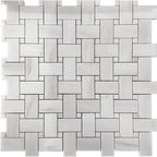 basket weave marble mosaic tile