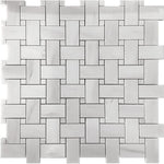 basket weave marble mosaic tile