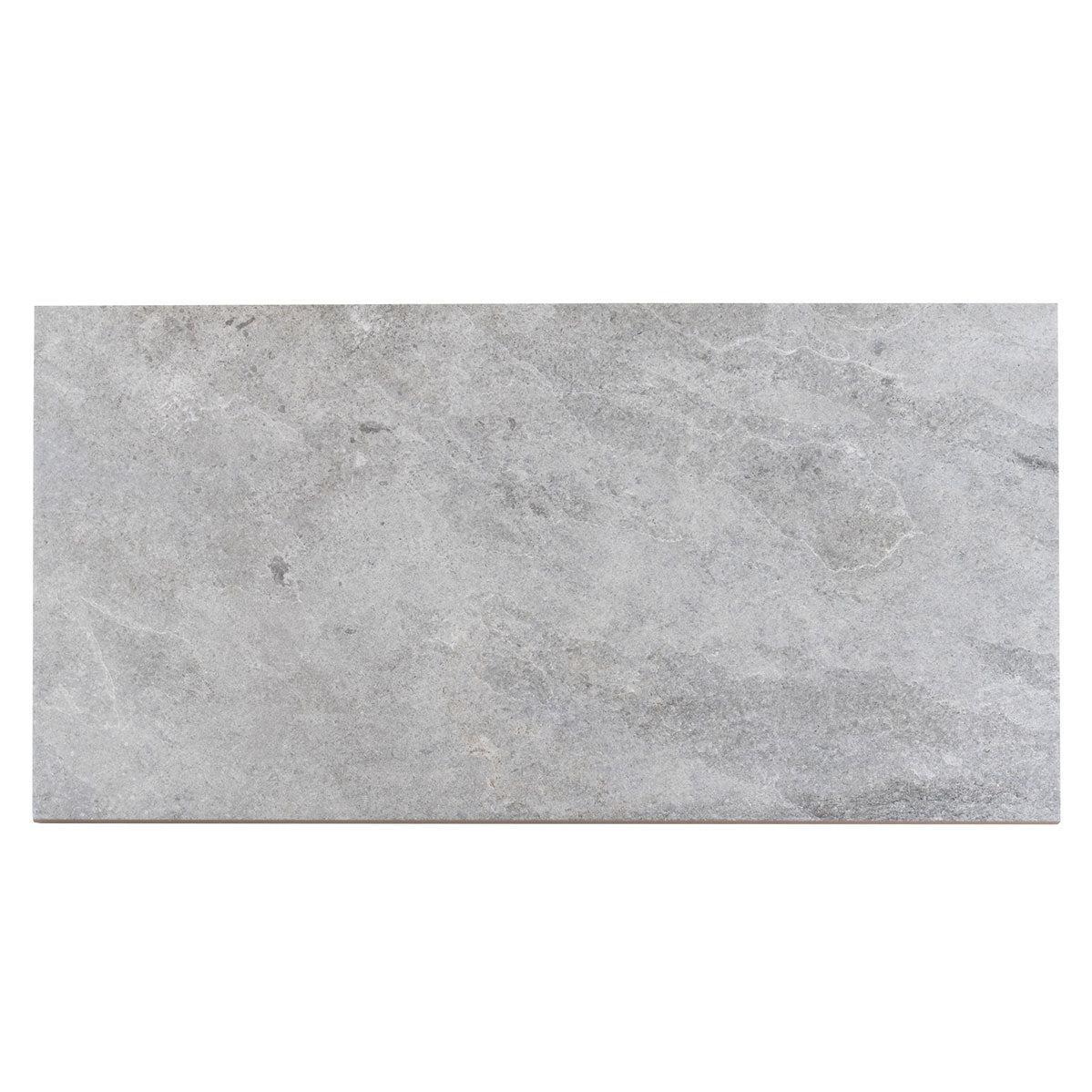 Dover Gris Stone Look Gray Porcelain Tile | Tile Club