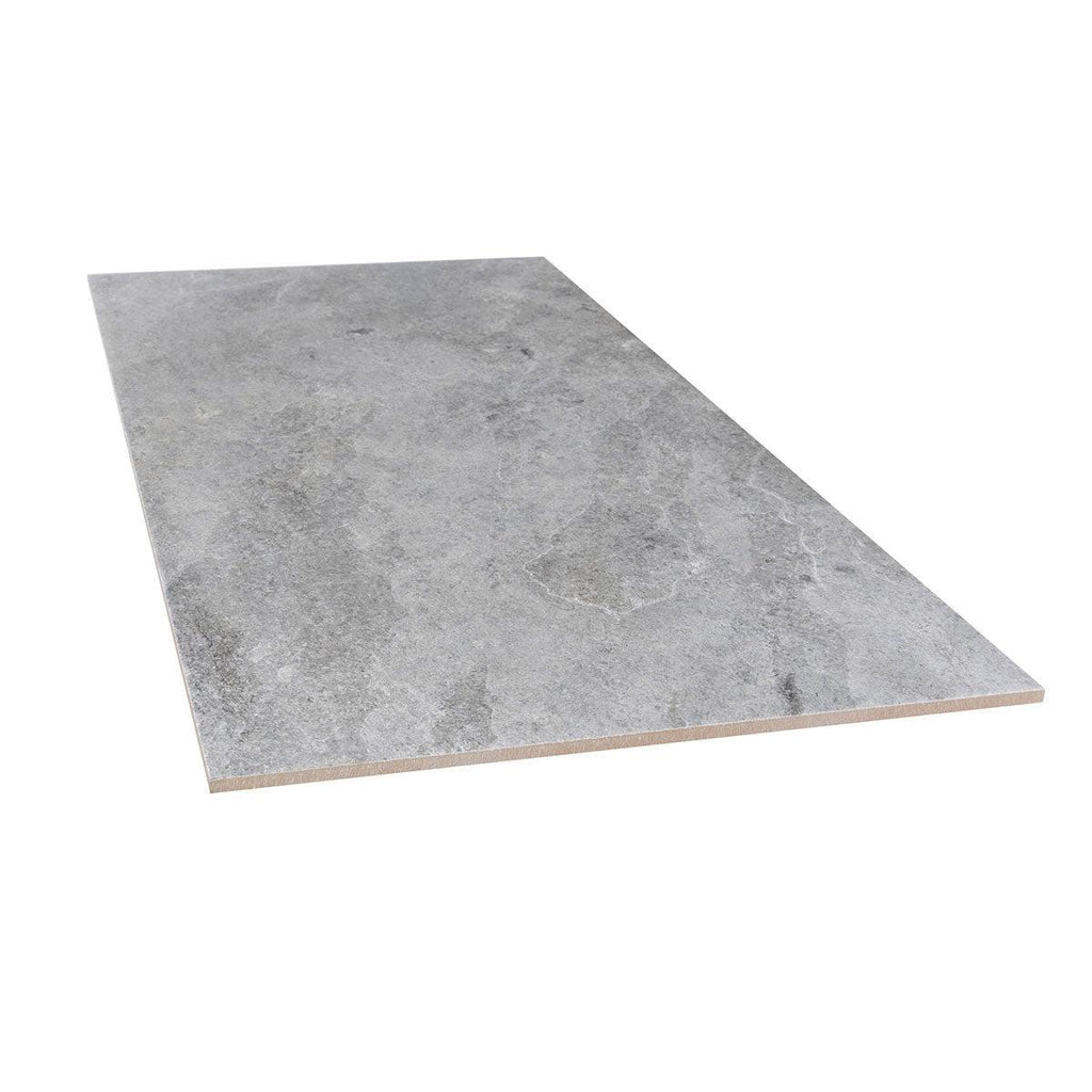 Dover Gris Stone Look Gray Porcelain Tile | Tile Club