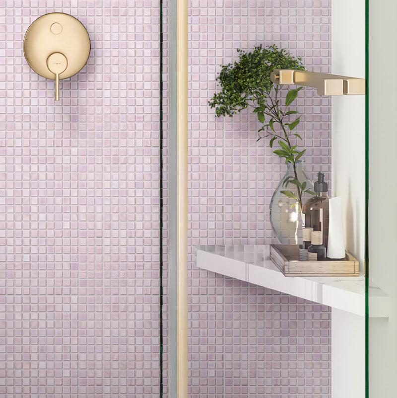Dusty Lavender Squares Glass Pool Tile | Tile Club